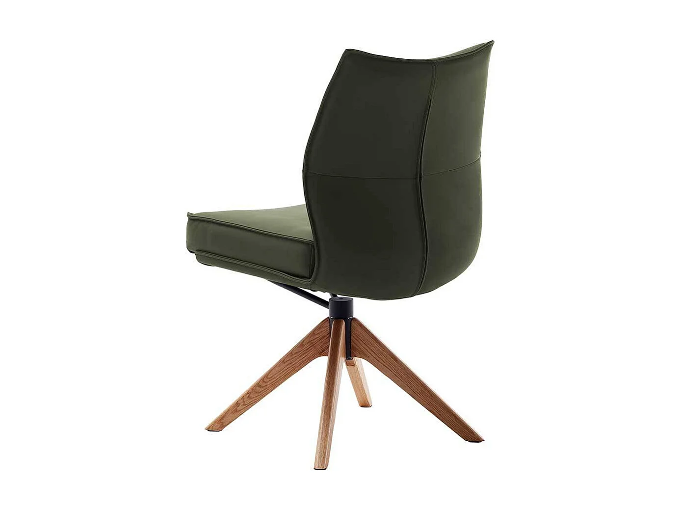 Essstuhl Küchenstuhl aus Echtleder und Eiche Massivholz (2er Set)