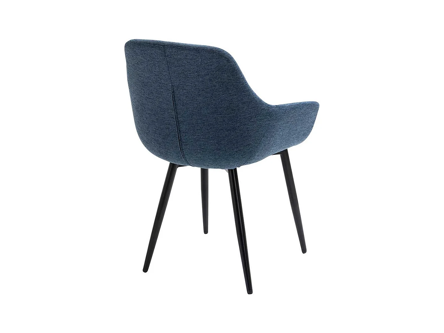 Armlehnstuehle mit Stoffbezug in Blau Gestell aus Metall (2er Set)