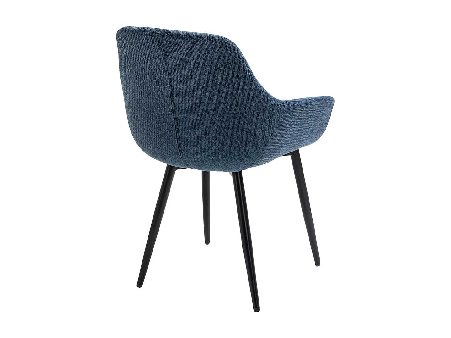 Armlehnstuehle mit Stoffbezug in Blau Gestell aus Metall (2er Set)