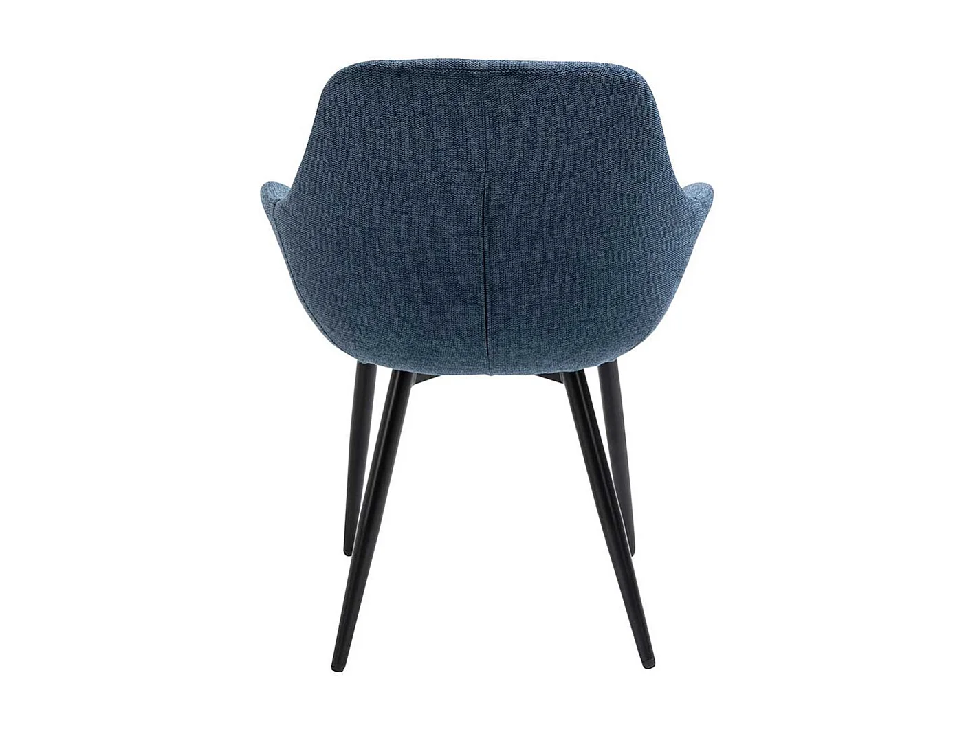 Armlehnstuehle mit Stoffbezug in Blau Gestell aus Metall (2er Set)