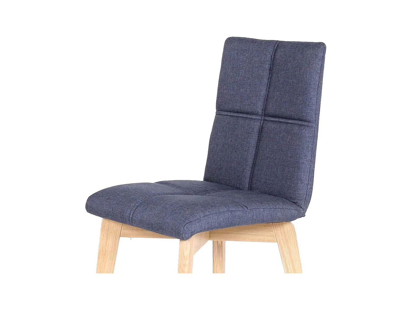 Esszimmerstuhl in Jeansblau gepolstert