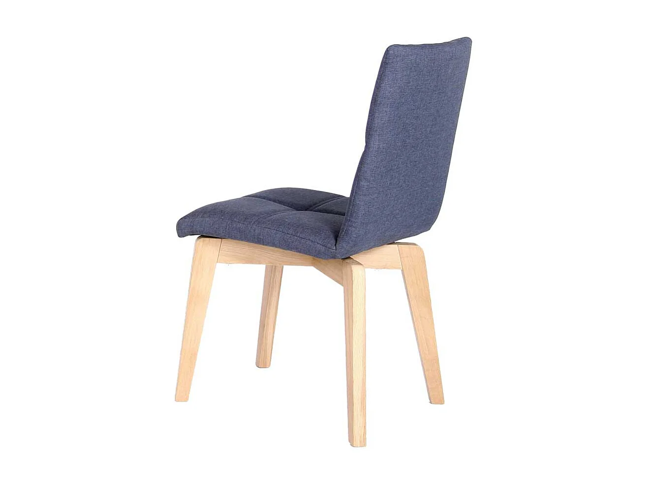 Esszimmerstuhl in Jeansblau gepolstert (2er Set)