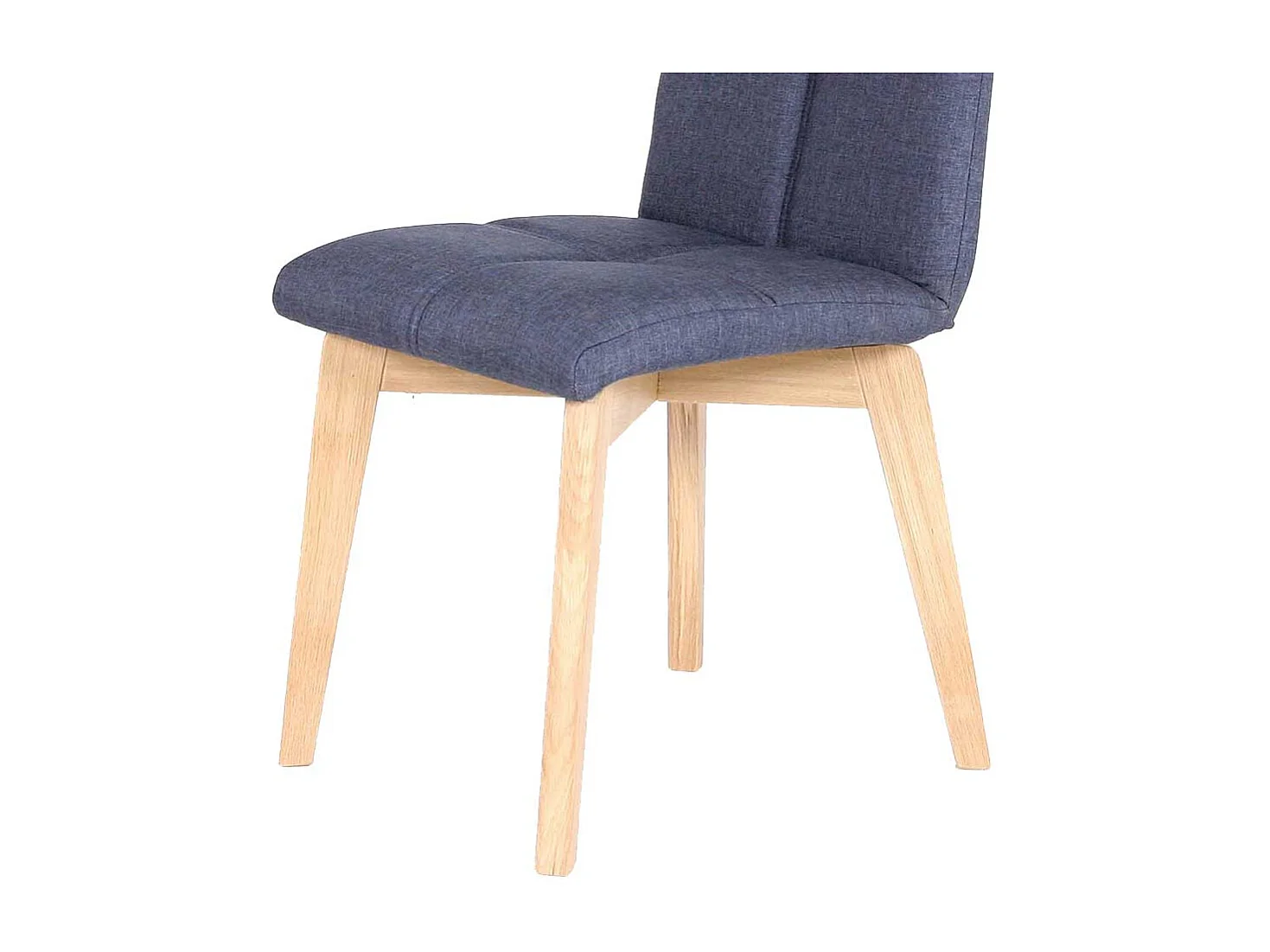 Esszimmerstuhl in Jeansblau gepolstert (2er Set)