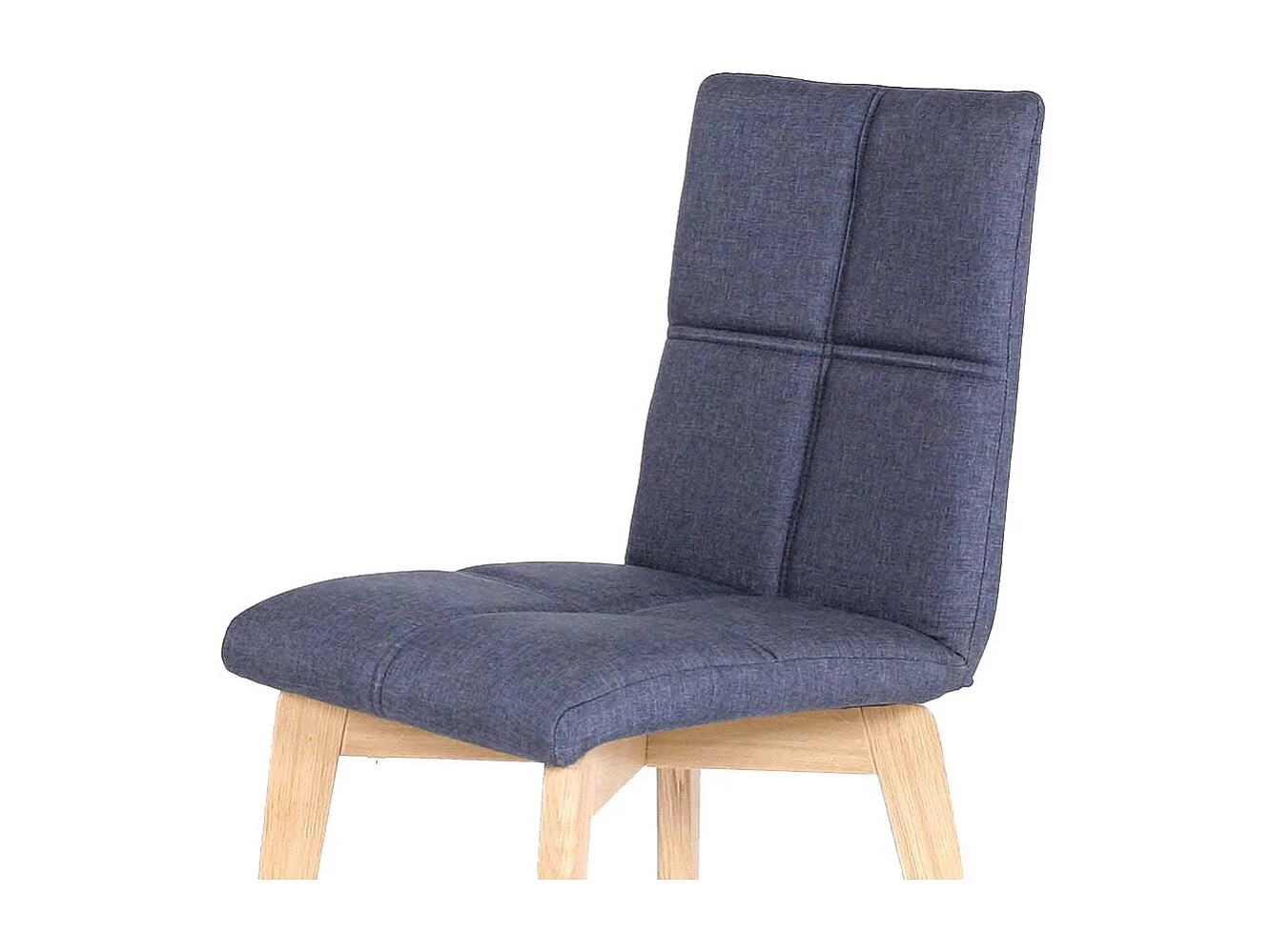 Esszimmerstuhl in Jeansblau gepolstert (2er Set)