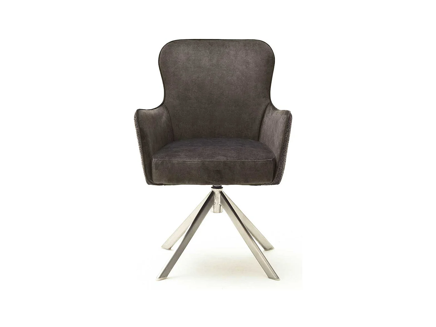 Esstisch Drehst�hle in Hellbraun Stoff Armlehnen (2er Set)