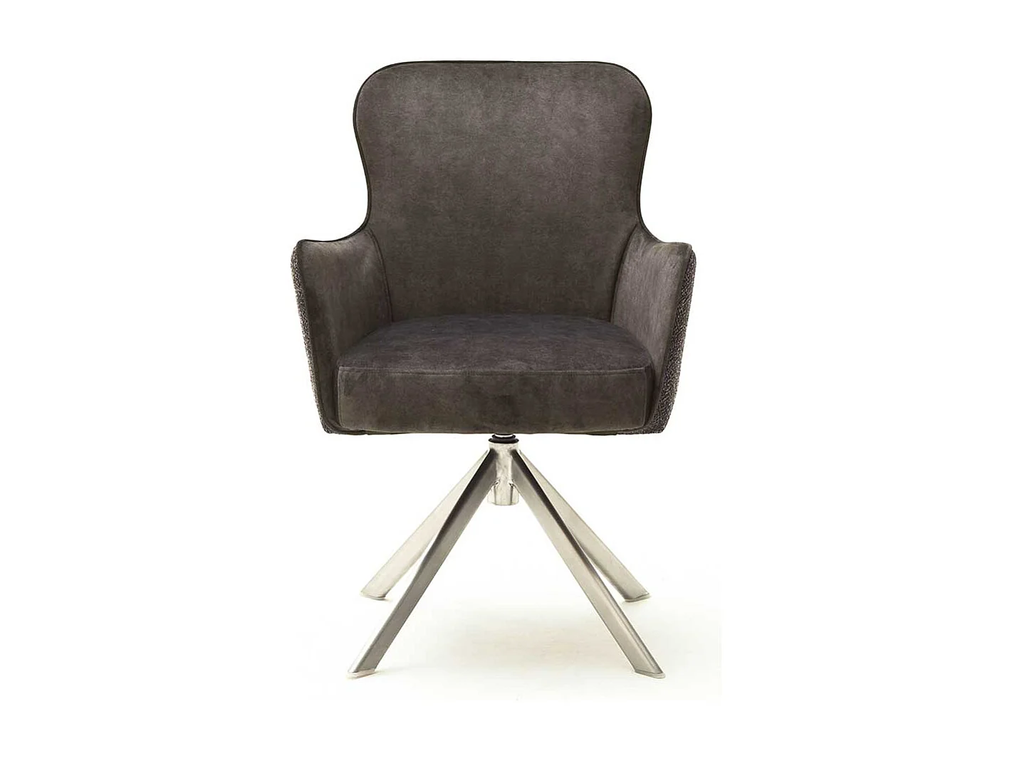 Esstisch Drehst�hle in Hellbraun Stoff Armlehnen (2er Set)