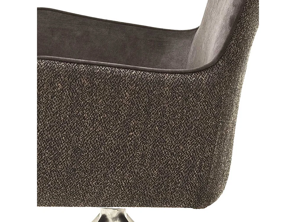 Esstisch Drehst�hle in Hellbraun Stoff Armlehnen (2er Set)