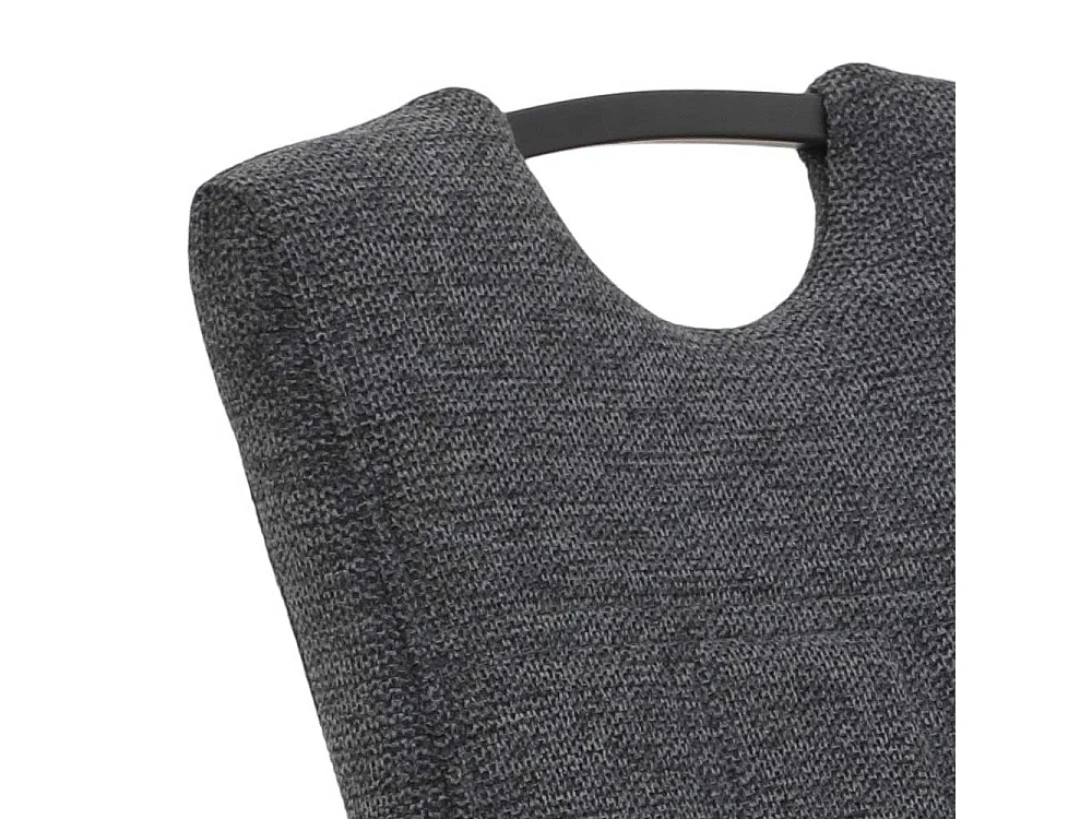 Hochlehner mit Griff in Anthrazit Gestell aus Metall (Set)