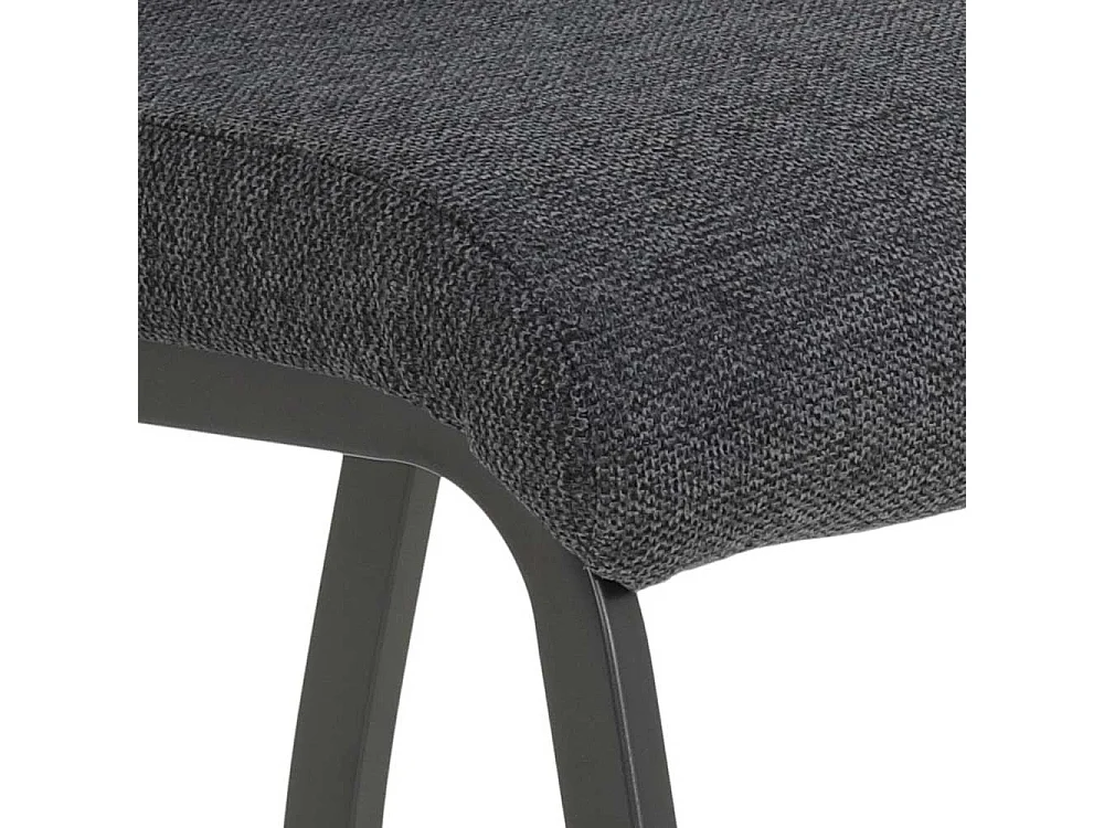 Hochlehner mit Griff in Anthrazit Gestell aus Metall (Set)