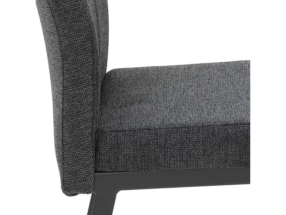 Hochlehner mit Griff in Anthrazit Gestell aus Metall (Set)