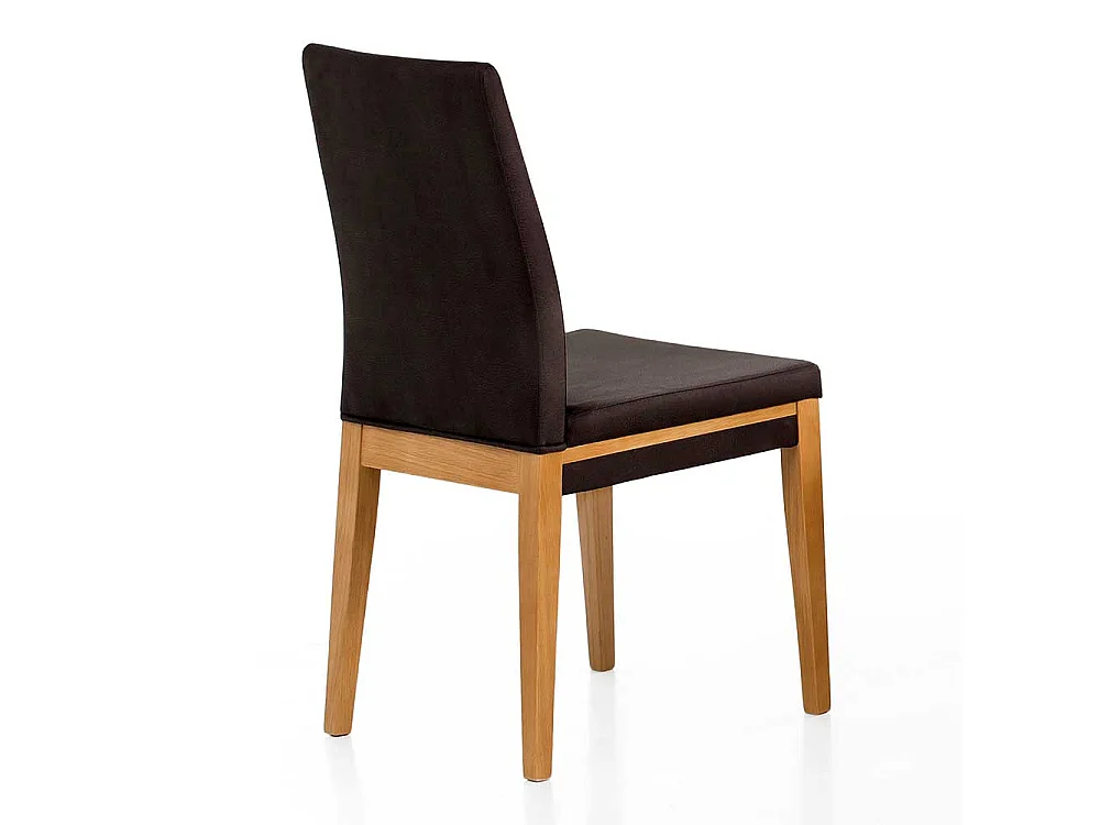 Küchenstuhl in Dunkelbraun Gestell aus Massivholz Eiche (2er Set)