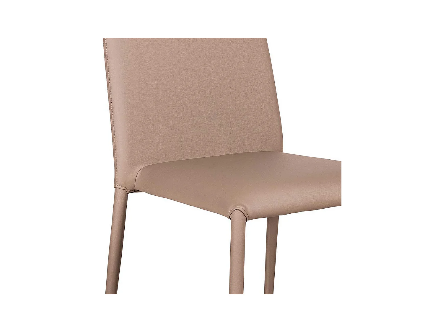 Esstischstuhl in Taupe Kunstleder Metall (4er Set)