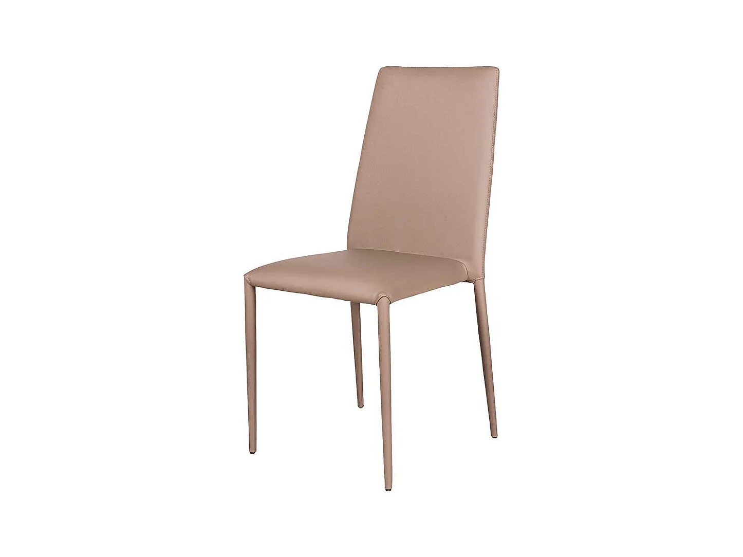 Esstischstuhl in Taupe Kunstleder Metall (4er Set)