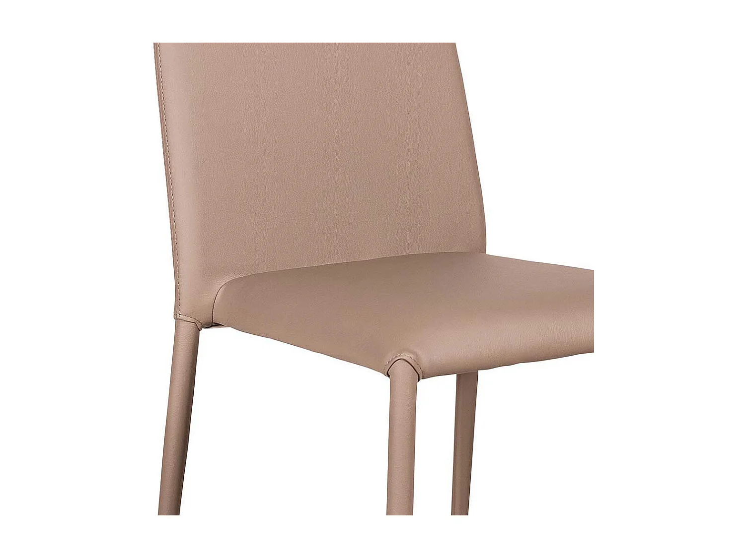 Esstischstuhl in Taupe Kunstleder Metall (4er Set)