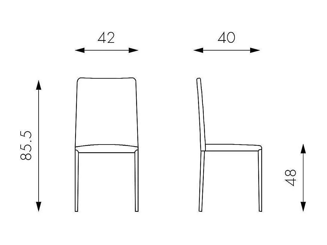 Esstischstuhl in Taupe Kunstleder Metall (4er Set)