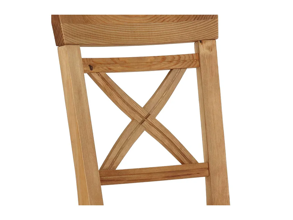 Landhaus Holzstühle in Grau Kiefer massiv 40 cm Sitztiefe (2er Set)