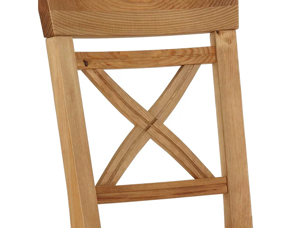 Landhaus Holzstühle in Grau Kiefer massiv 40 cm Sitztiefe (2er Set)