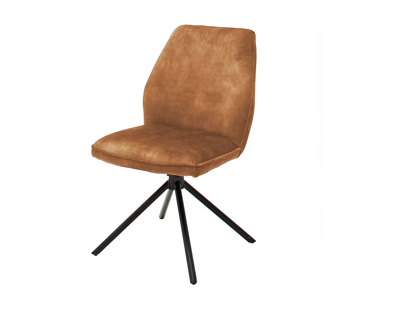 Velours Polsterstühle in Ocker Gelb mit Metalllgestell drehbar (2er Set)