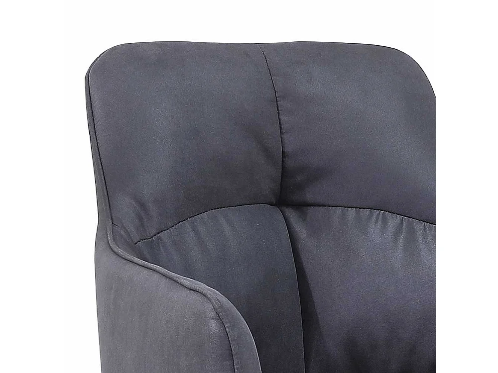 Esstisch Stühle in Anthrazit Microfaser Armlehnen (2er Set)