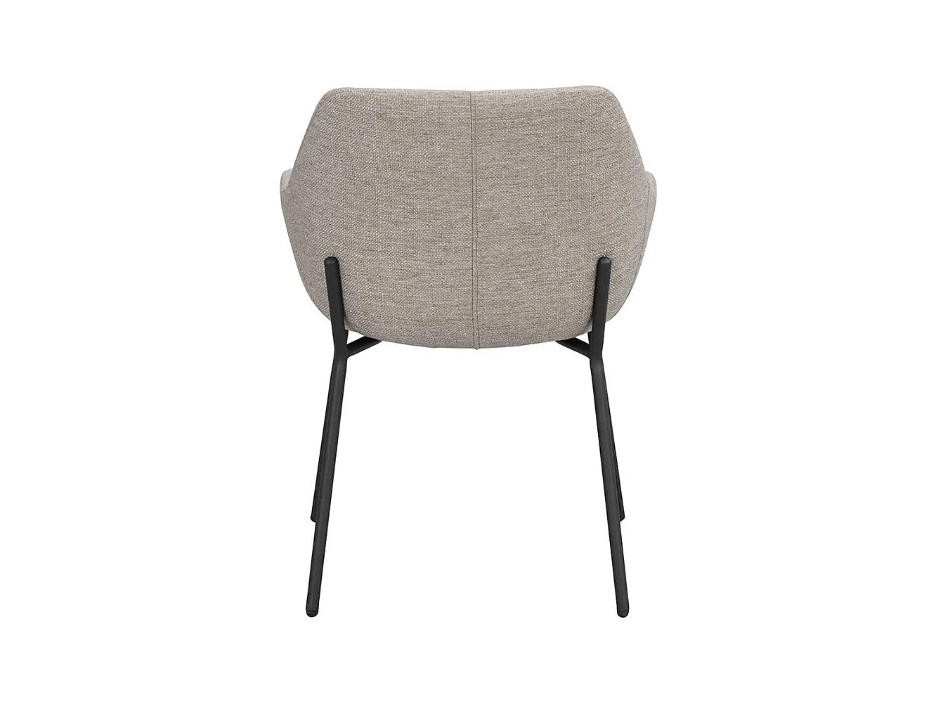 Esszimmer Polsterstühle in Hellgrau Webstoff Metallgestell (2er Set)