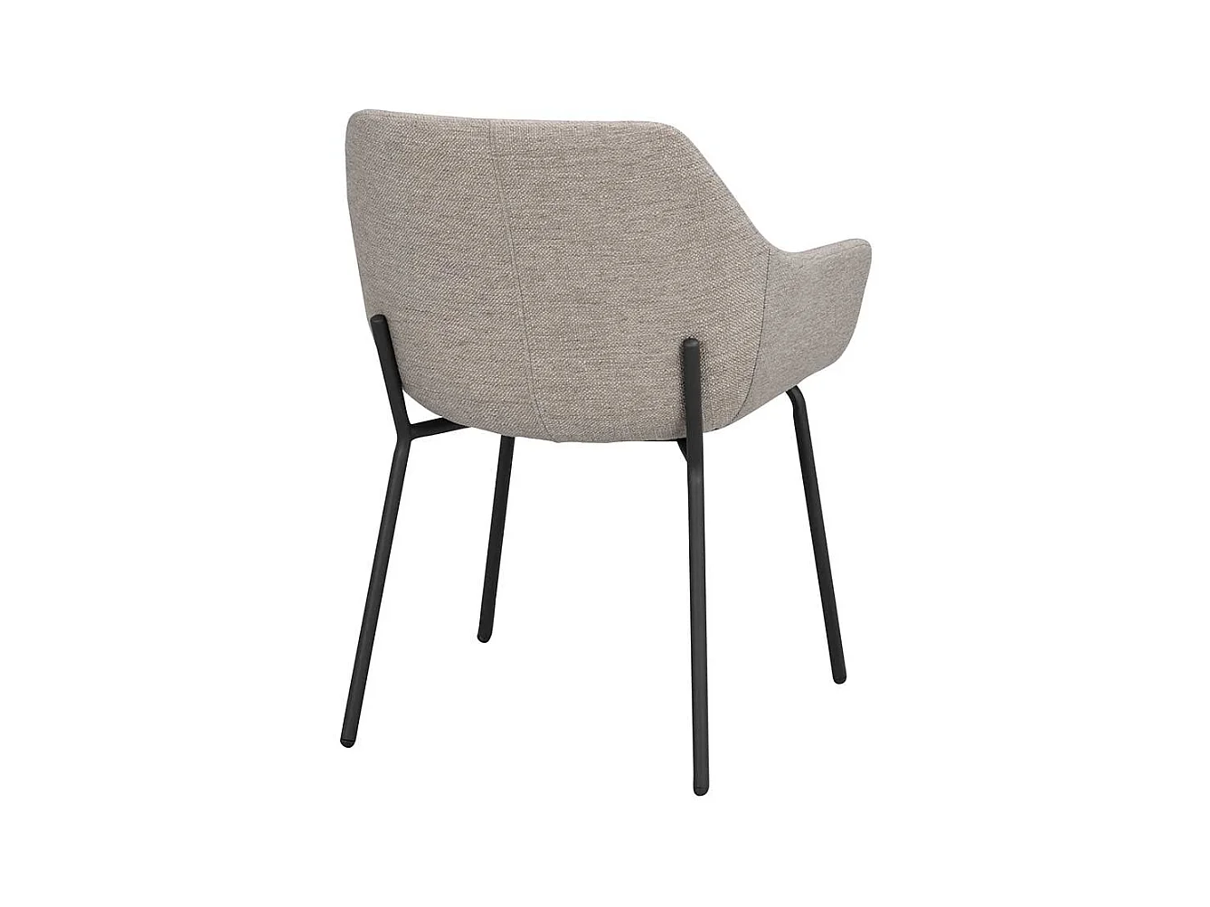 Esszimmer Polsterstühle in Hellgrau Webstoff Metallgestell (2er Set)