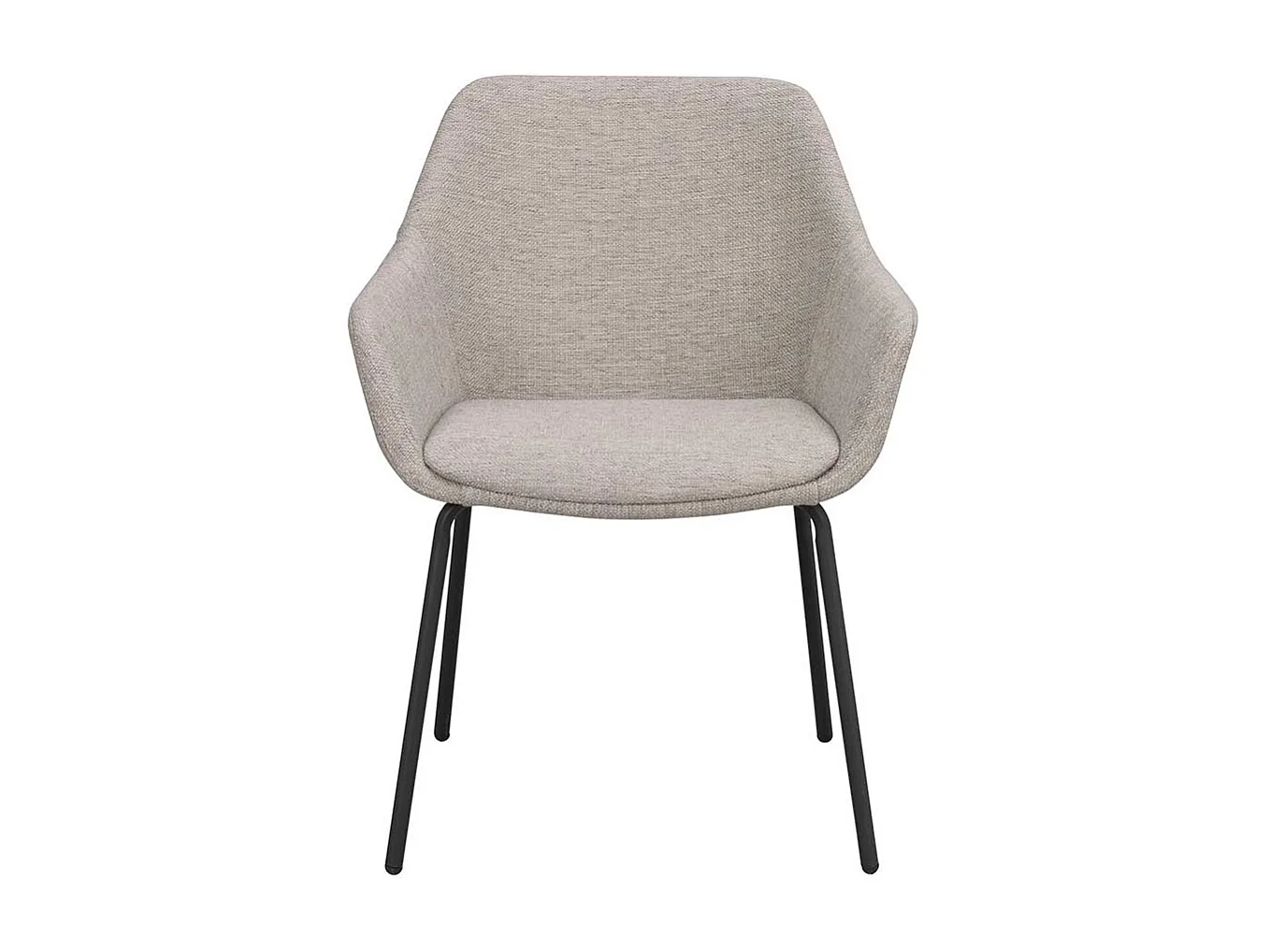 Esszimmer Polsterstühle in Hellgrau Webstoff Metallgestell (2er Set)