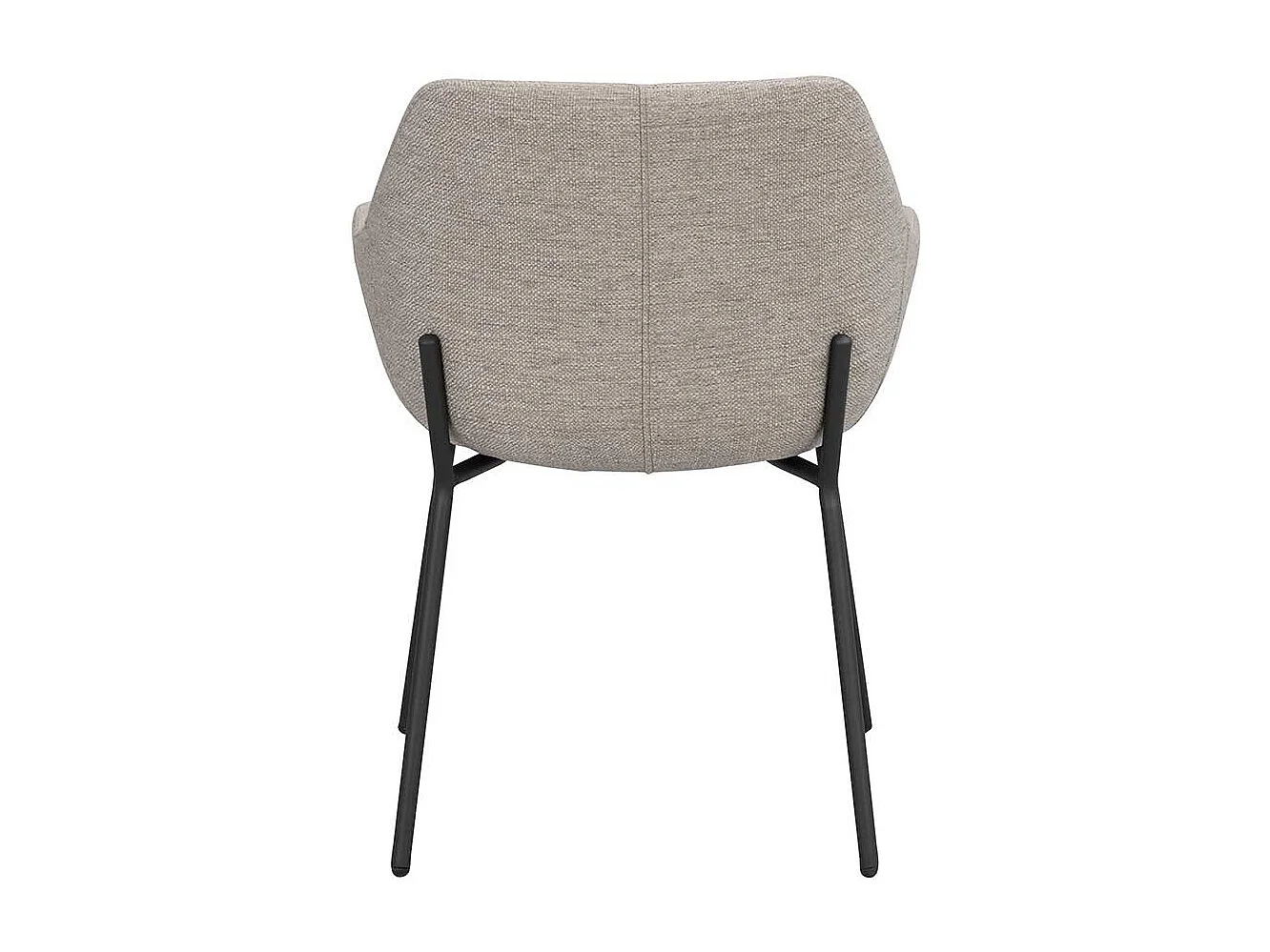 Esszimmer Polsterstühle in Hellgrau Webstoff Metallgestell (2er Set)