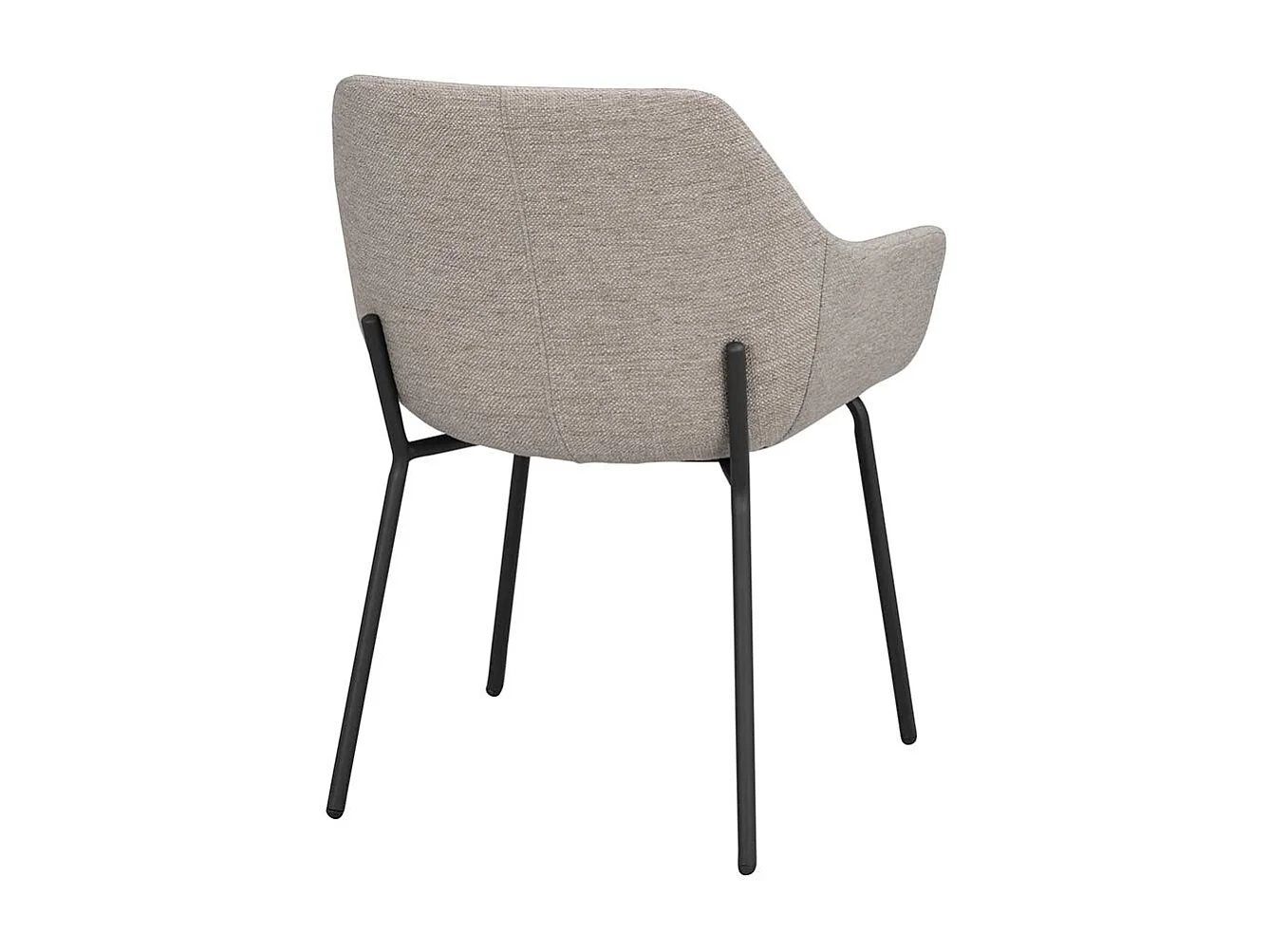 Esszimmer Polsterstühle in Hellgrau Webstoff Metallgestell (2er Set)