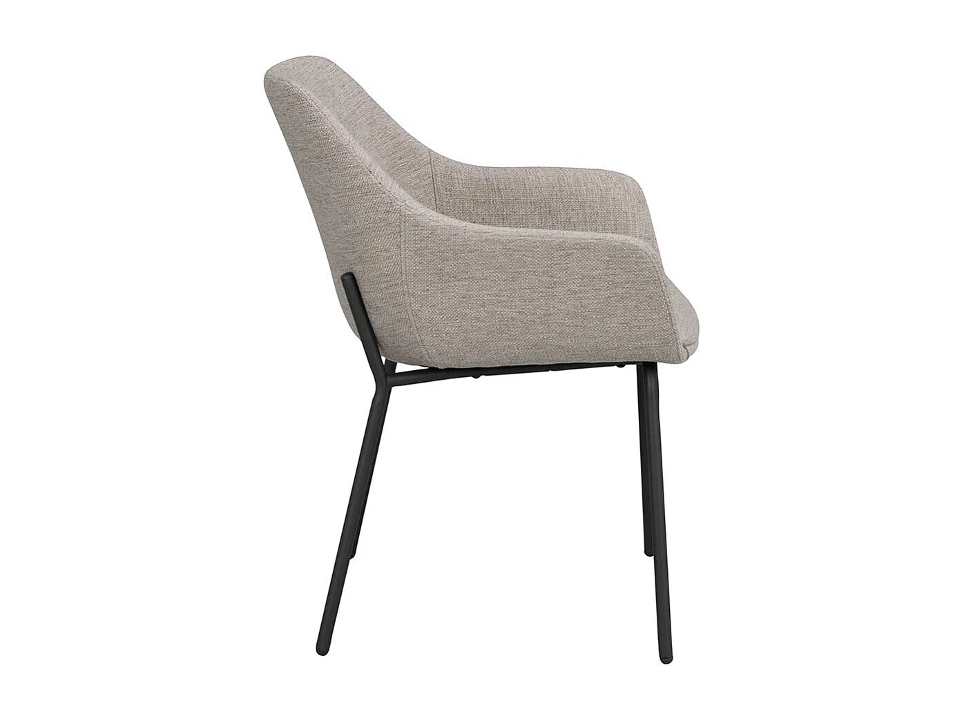 Esszimmer Polsterstühle in Hellgrau Webstoff Metallgestell (2er Set)