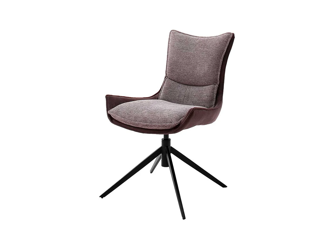 Esstisch St�hle in Rostfarben und Schwarz drehbar (2er Set)