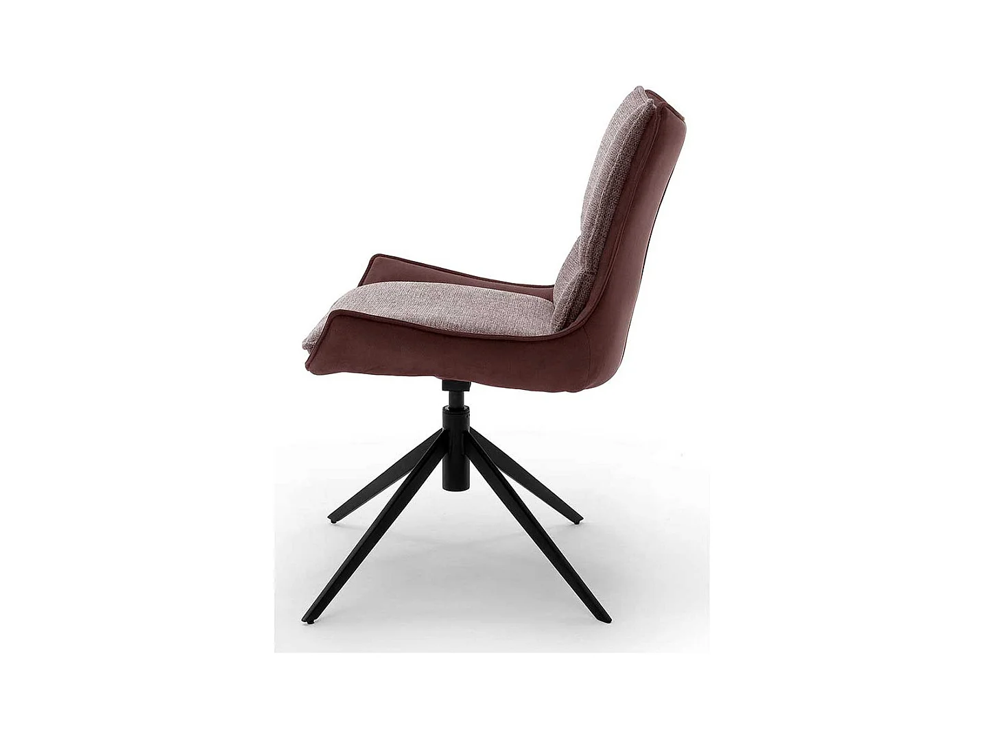 Esstisch St�hle in Rostfarben und Schwarz drehbar (2er Set)