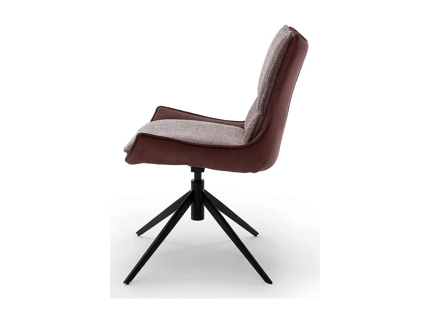 Esstisch St�hle in Rostfarben und Schwarz drehbar (2er Set)