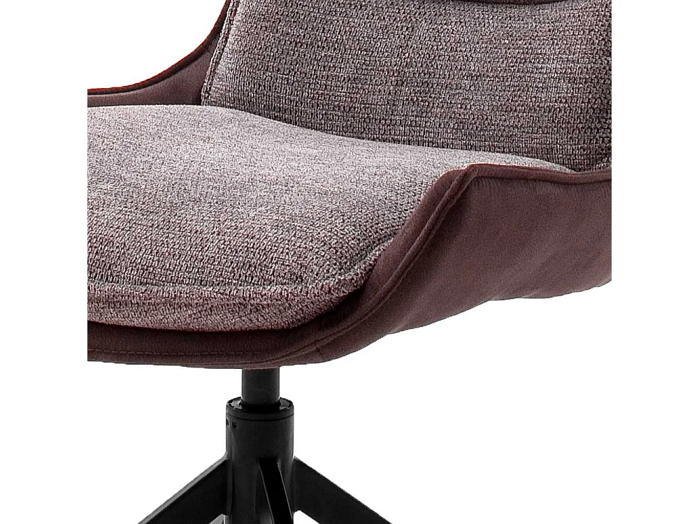 Esstisch St�hle in Rostfarben und Schwarz drehbar (2er Set)