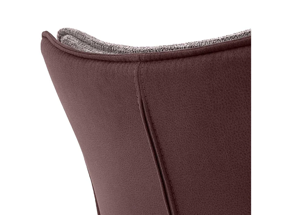 Esstisch St�hle in Rostfarben und Schwarz drehbar (2er Set)