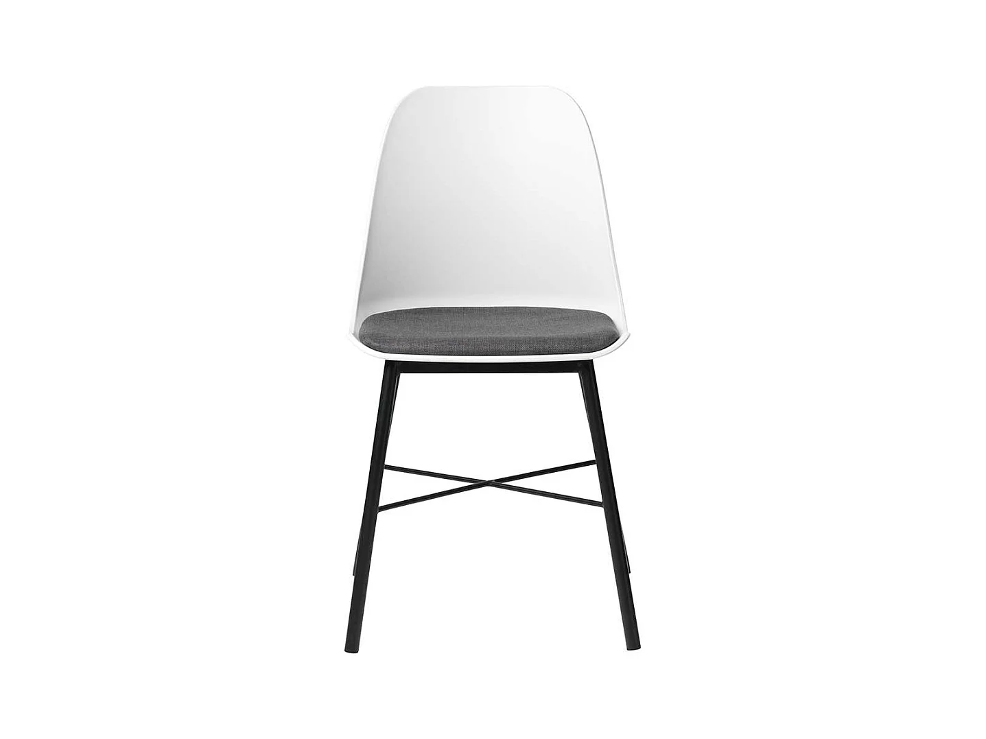 Esstisch St�hle in Wei� und Schwarz Kunststoff (2er Set)