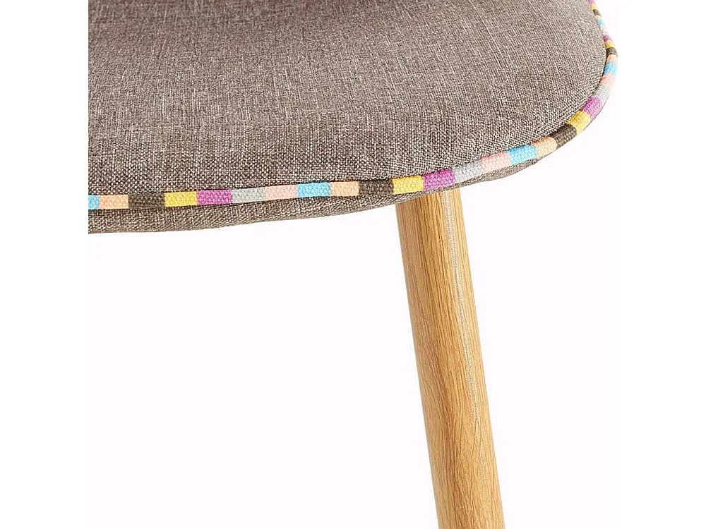 Polsterstuehle Esszimmer in Hellbraun und Eichefarben Gestell aus Metall (2er Set)