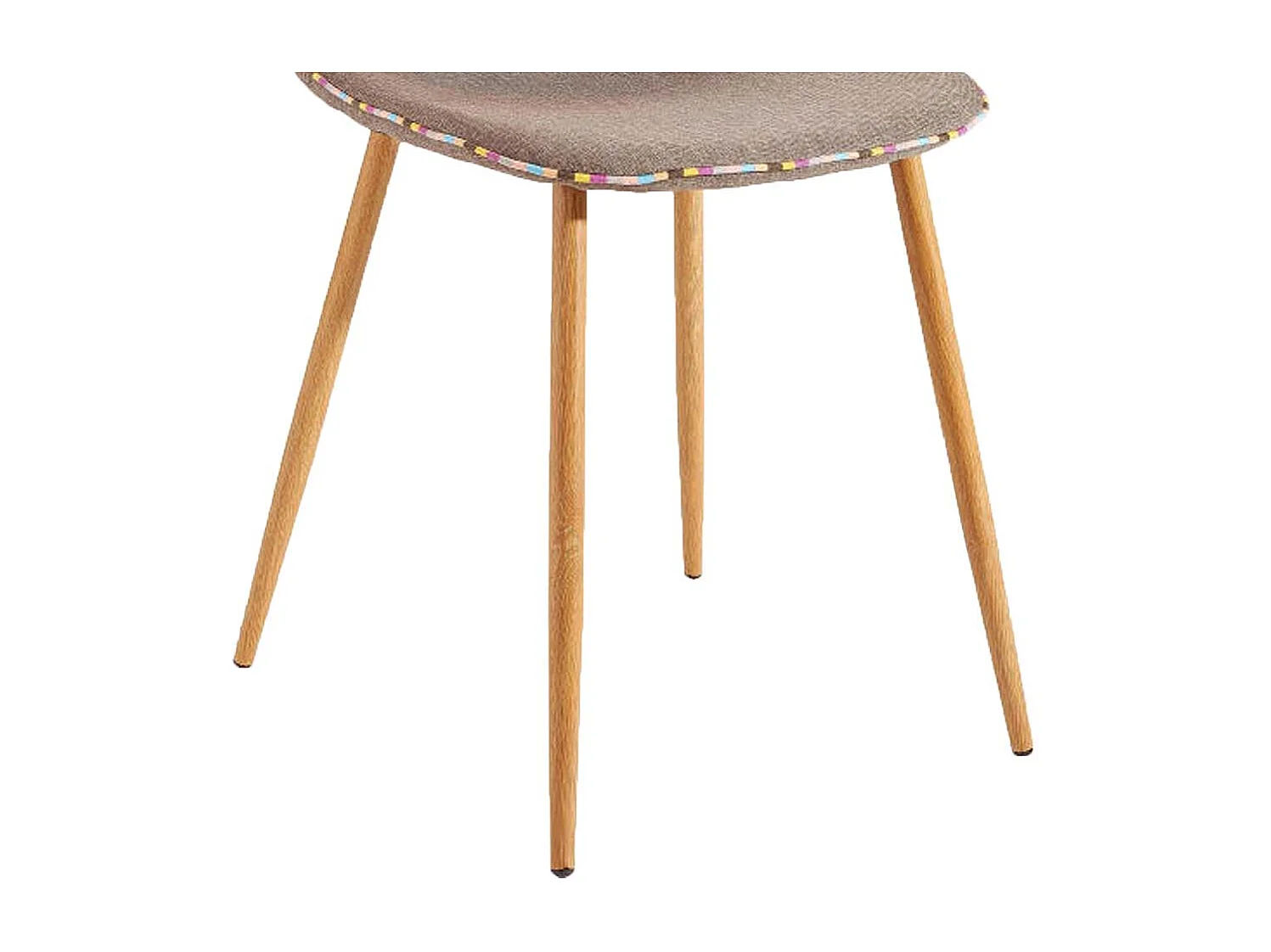 Polsterstuehle Esszimmer in Hellbraun und Eichefarben Gestell aus Metall (2er Set)