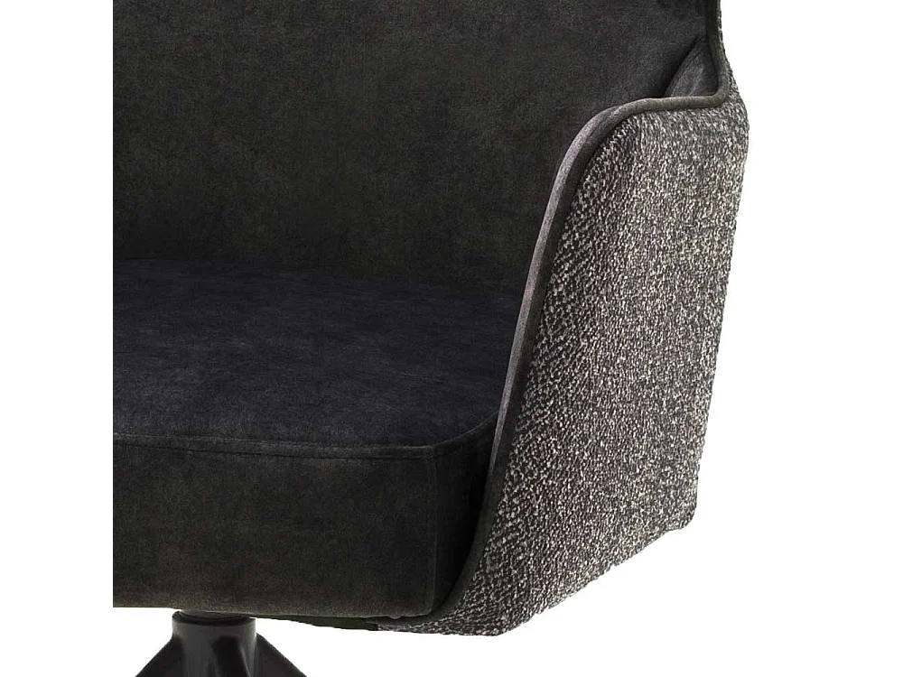 Esszimmerarmlehnst�hle in Anthrazit Stoff drehbar (2er Set)