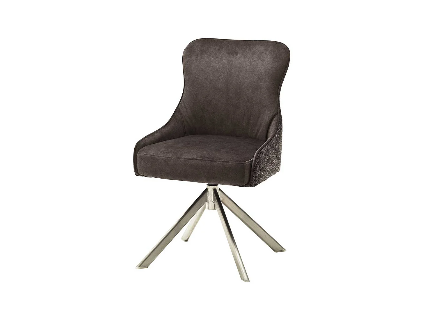 Drehbare St�hle in Hellbraun Stoff modern (2er Set)