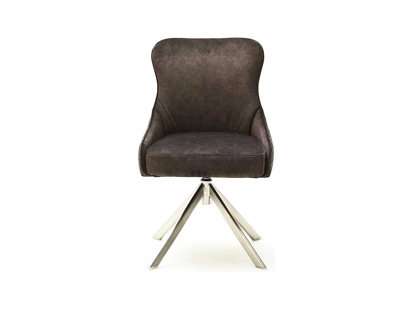 Drehbare St�hle in Hellbraun Stoff modern (2er Set)