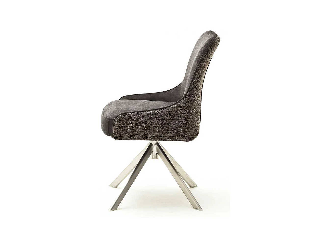 Drehbare St�hle in Hellbraun Stoff modern (2er Set)
