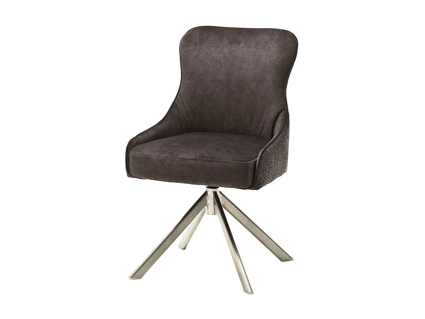 Drehbare St�hle in Hellbraun Stoff modern (2er Set)