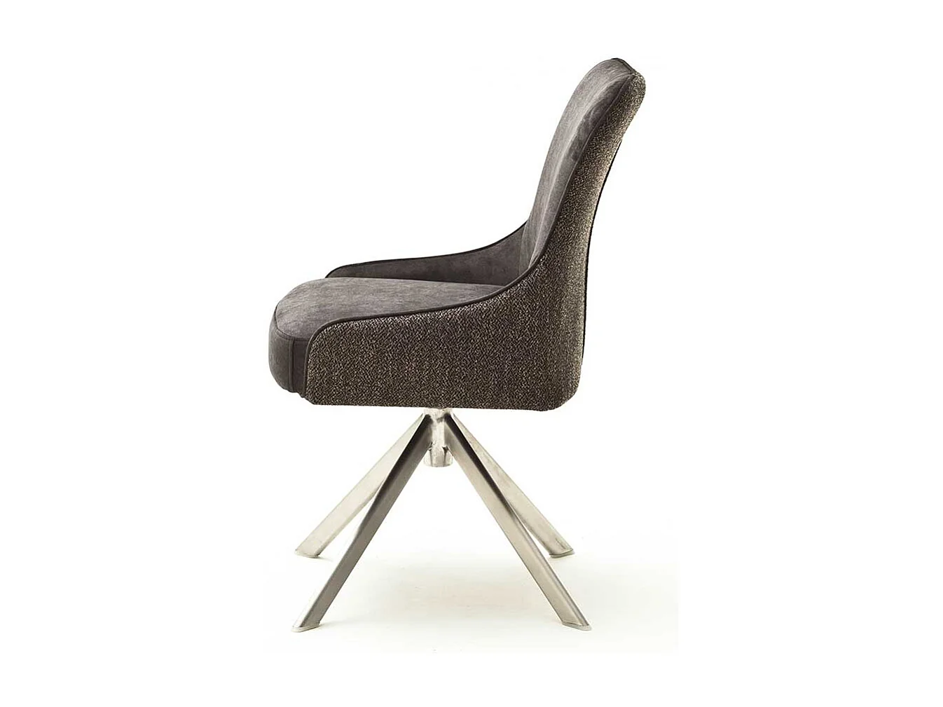 Drehbare St�hle in Hellbraun Stoff modern (2er Set)