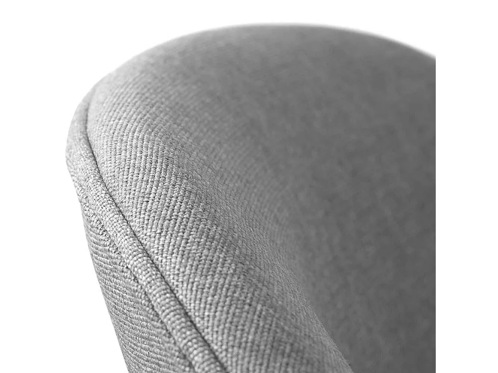 Stuhl Esszimmer im Skandi Design Webstoff und Massivholz