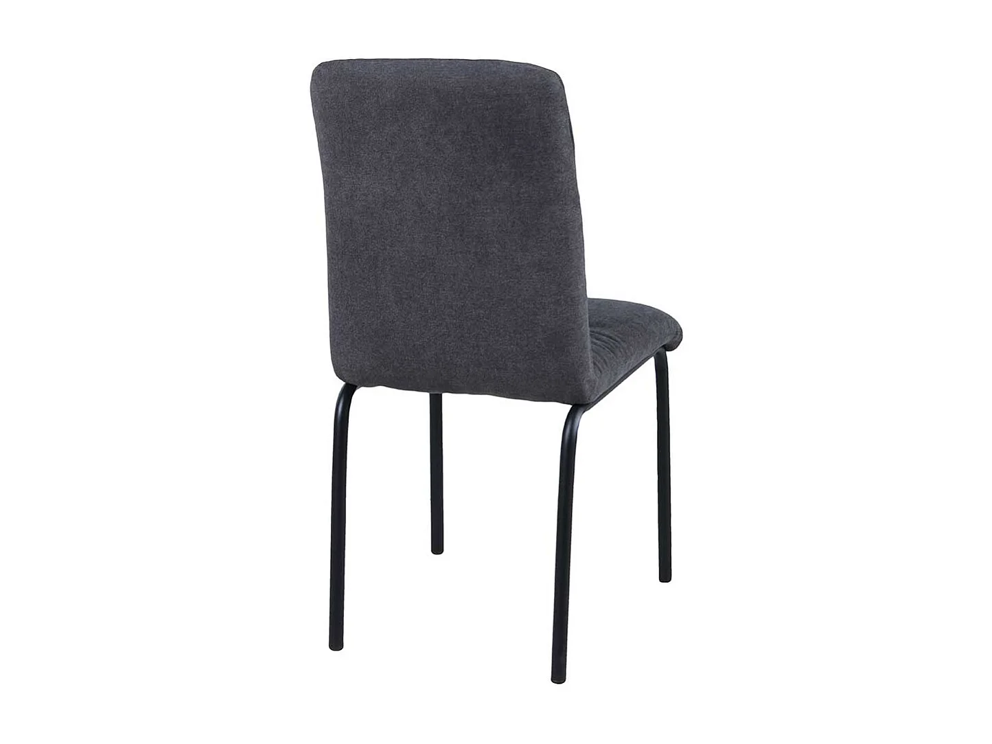 Esstisch Stühle in Dunkelgrau Webstoff Metallgestell (2er Set)