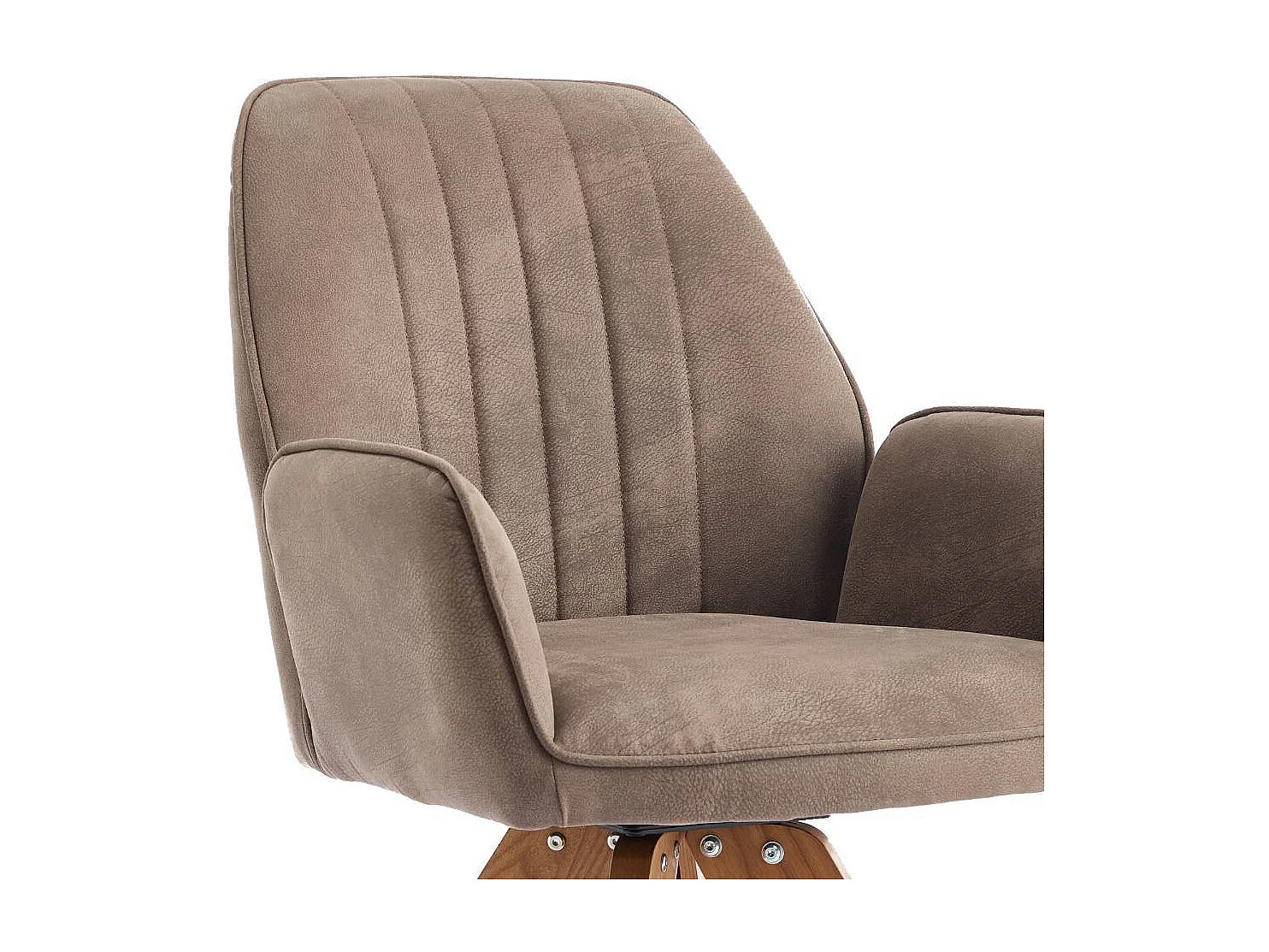 Polsterstuhl Armlehnstuhl in Schlammfarben und Eichefarben (2er Set)