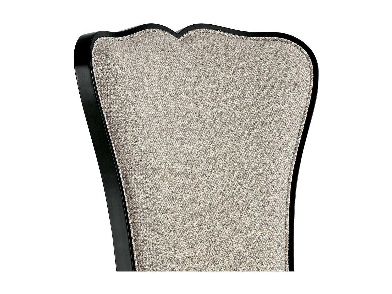 Hochlehner Polsterstuhl im klassischen Stil Hellgrau und Schwarz