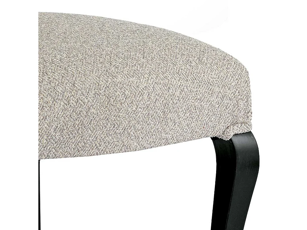 Hochlehner Polsterstuhl im klassischen Stil Hellgrau und Schwarz