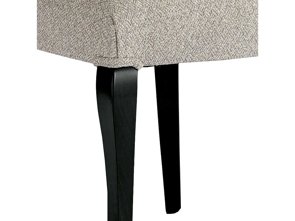 Hochlehner Polsterstuhl im klassischen Stil Hellgrau und Schwarz