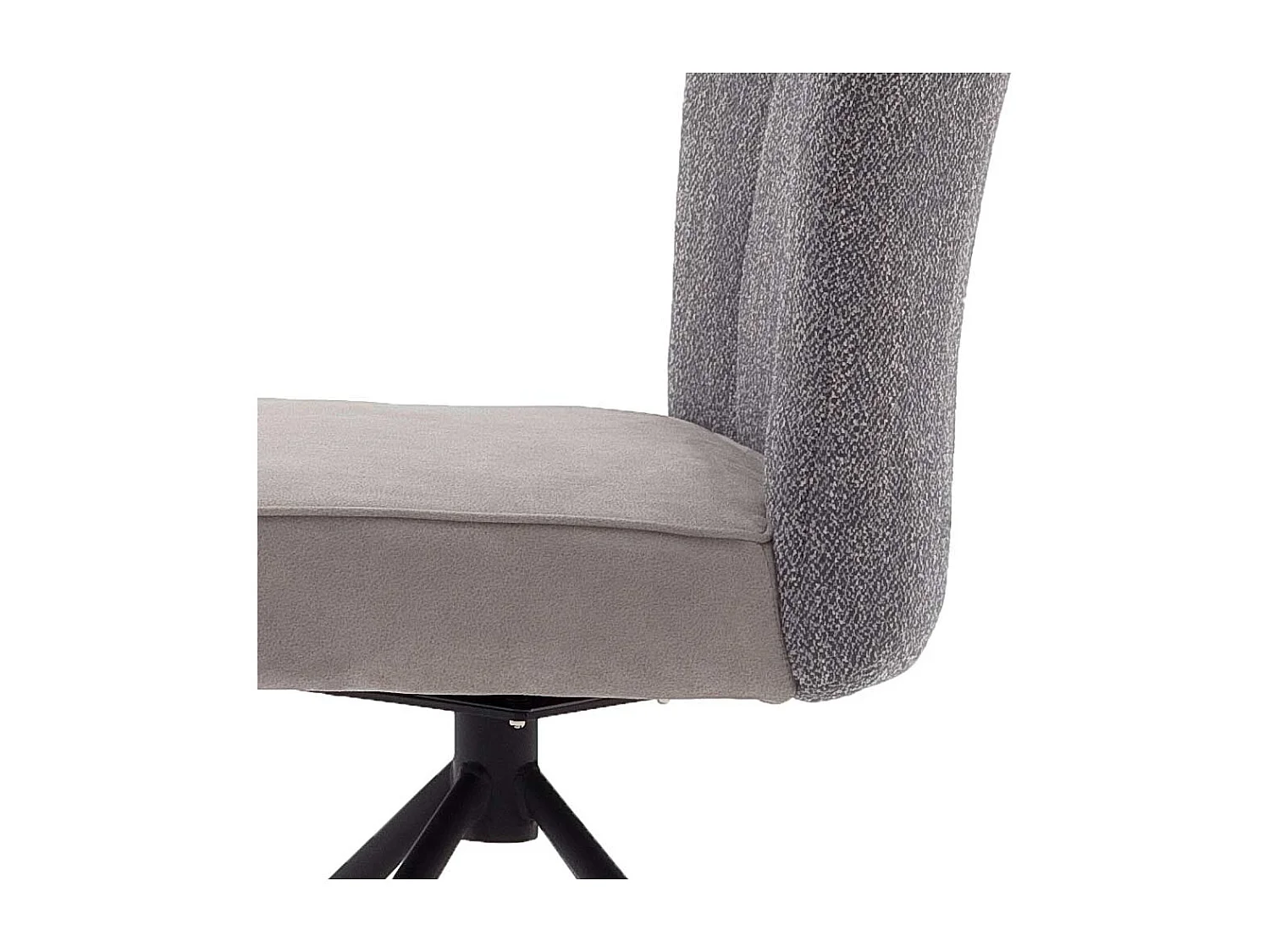 Esszimmer Polsterst�hle in Grau Stoff drehbar (2er Set)